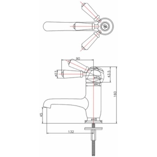 Burlington Chelsea Straight Basin Mixer without Waste